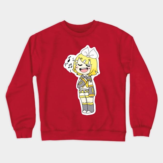 RIN KAGAMINE 'Singing for the world!' Crewneck Sweatshirt by ripkremit